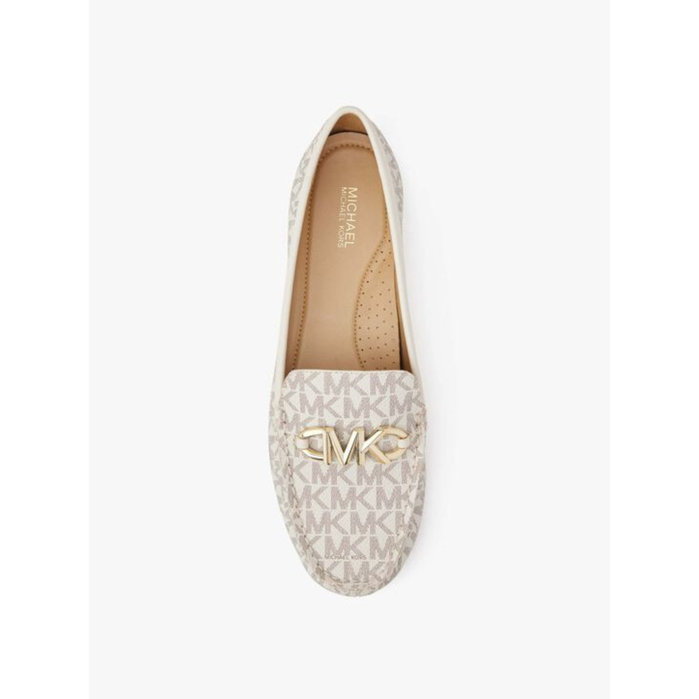 Michael Kors REED FLAWED SIGNATURE LOGO LOAFER VANILLA 9M REFURBISHED